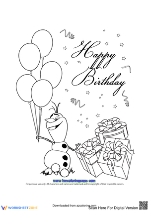 Olaf Happy Birthday 