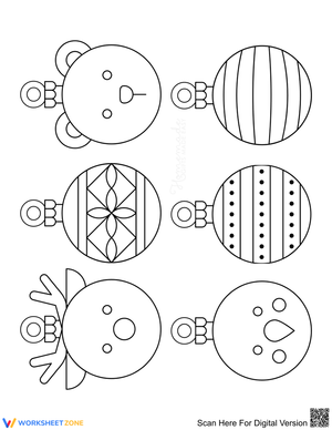 Deer, bear, chick, stripes