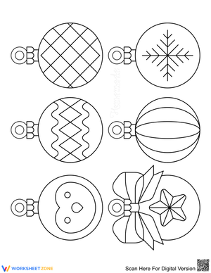 Printable Christmas Ornament Coloring Page | Grades PK-5