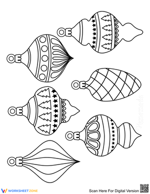 Patterned Teardrop Ornaments 