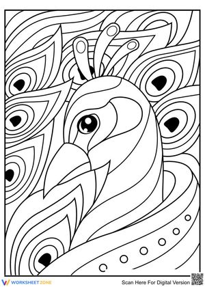 Beautiful Peacock Worksheet for Creative Kids