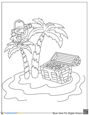 Cool Pirate Coloring Page | Printable Grade K-2