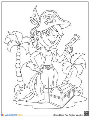 Powerful Pirate Coloring Page | Essential Grade K-2