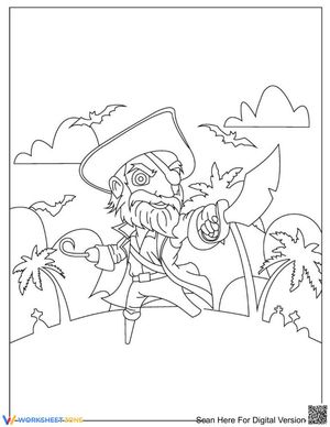 Pirate Coloring Worksheet | Essential Grade K-5 Art
