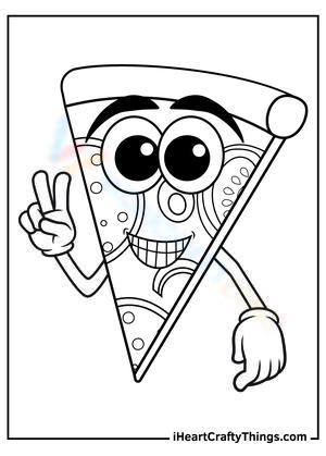Enjoyable Pizza Art: A Fun Coloring Project