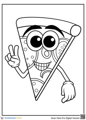 Enjoyable Pizza Art: A Fun Coloring Project