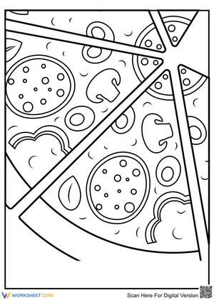 Juicy Pizza Art: A Creative Coloring Activity