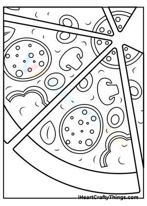 Juicy Pizza Art: A Creative Coloring Activity