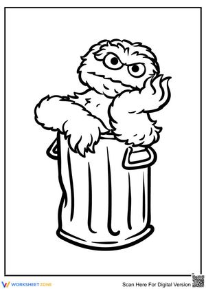 Oscar the Grouch Coloring Page | Essential Sesame Street