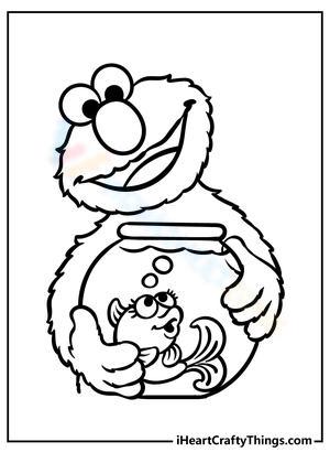 Elmo and the fish