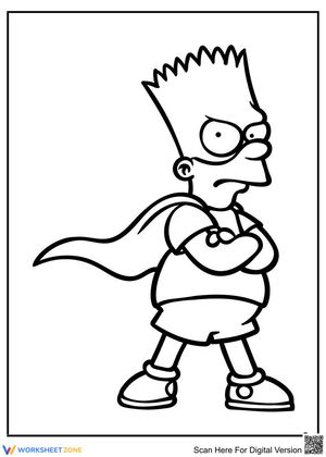 Bartman Coloring Page | Printable Cartoon Activity