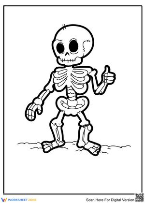 Joyful dancing skeleton