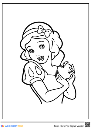 Princess Snow White Disney Coloring Page for Kids