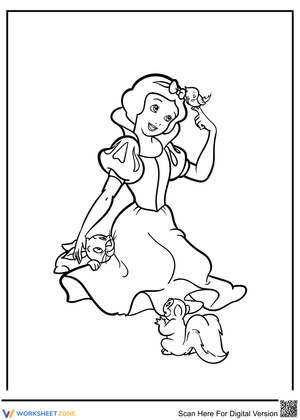 Printable Snow White Coloring Page | Grade K-2 Ready