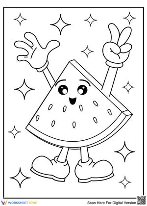 Juicy Watermelon Art: A Refreshing Worksheet