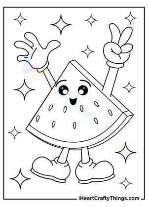 Juicy Watermelon Art: A Refreshing Worksheet