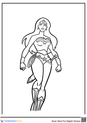 Strong Wonder Woman Art: A Heroic Worksheet