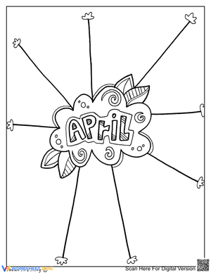 April Coloring Page | Essential Seasonal Printable