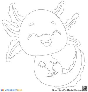 Baby Axolotl: A Cute Art Project for Kids