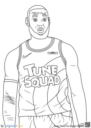 LeBron James Coloring Page