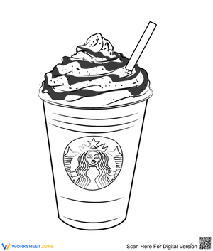 Starbucks Frappuccino Coloring Page
