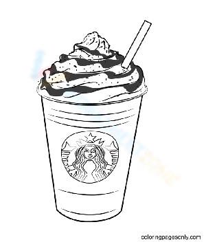Starbucks Frappuccino Coloring Page