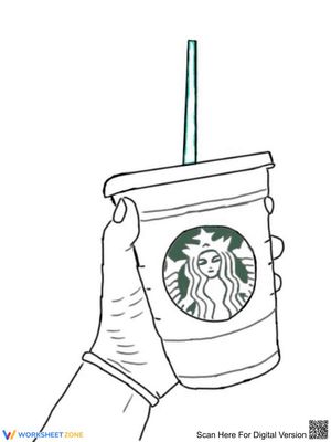 Printable Starbucks Coloring Page | Essential Art Activity
