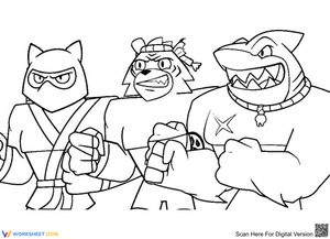 Funny Heroes Themed Worksheet