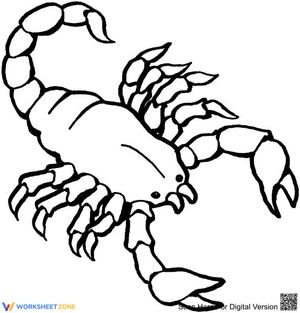 Scorpion Themed Worksheet