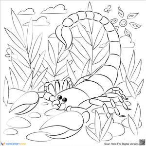 Cute Scorpion Themed Worksheet