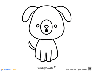 Puppy Dog Coloring Fun Worksheet