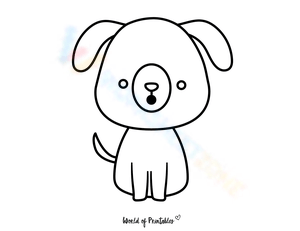Puppy Dog Coloring Fun Worksheet