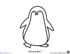 Penguin Themed Coloring Worksheet