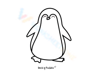 Penguin Themed Coloring Worksheet