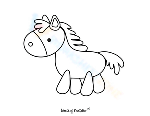 Horse Themed Coloring Worksheet