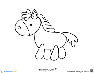 Horse Themed Coloring Worksheet