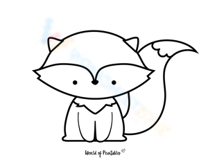Fox Themed Coloring Worksheet