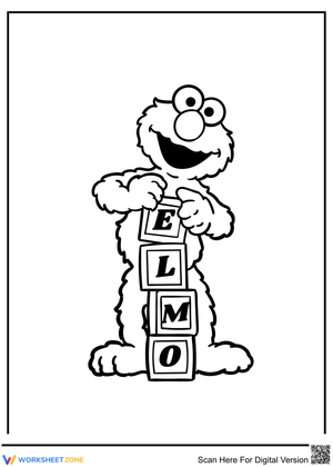 Elmo Name Spelling Coloring Page | Essential Grade K-2