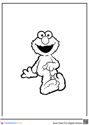 Glad Elmo Drawing Worksheet | Essential Grade K-2