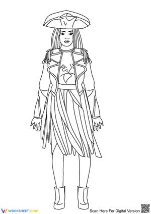 Uma Descendants Coloring Page
