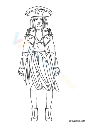 Uma Descendants Coloring Page