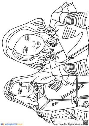 Trendy Teen Fashion Girls Best Friends Coloring 