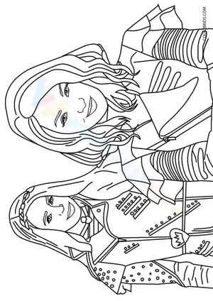 Trendy Teen Fashion Girls Best Friends Coloring 