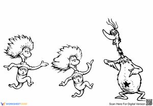 Thing 1 and Thing 2 Coloring Page | Essential Dr. Seuss