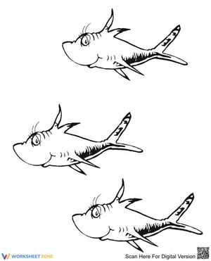 One Fish Two Fish Coloring Page | Essential Dr. Seuss
