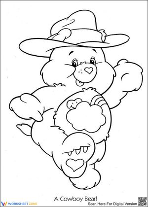 Grade K Care Bear Coloring — Printable No-Prep Worksheet