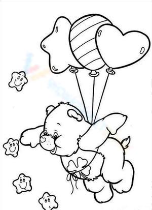 Care Bears Coloring Page: Up, Up and Away