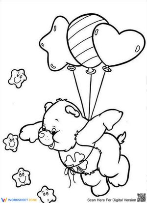 Care Bears Coloring Page: Up, Up and Away