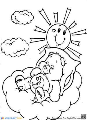 Sleeping care bear