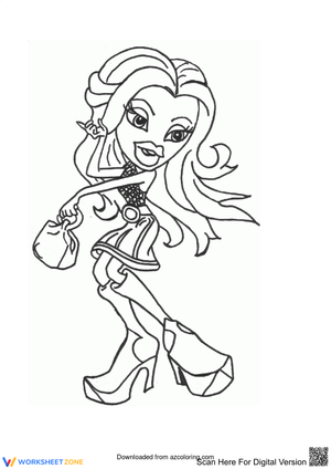 Printable Bratz Coloring Page | Grade K-5 Essential